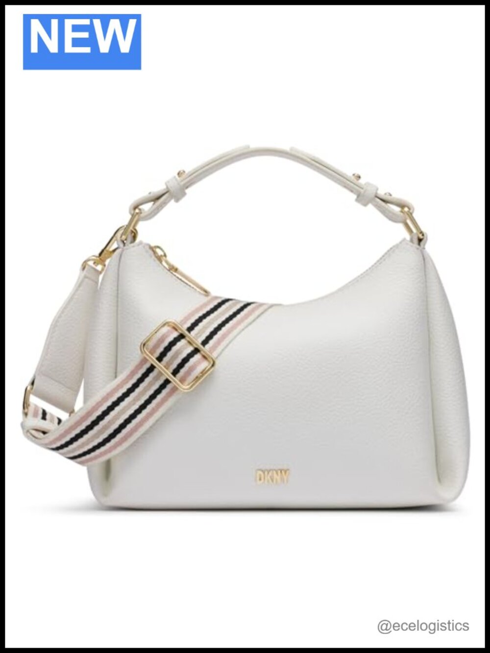 Vegan Nylon Crossbody Bag with Top Zip Closure